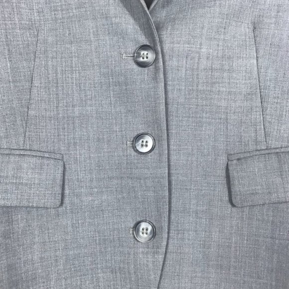 Theory Blue Gray Wool Blend Blazer Size 4 - Picture 3 of 7